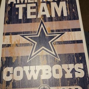 DALLAS COWBOYS HIGH QUALITY DISTRESSED WOOD SIGN REPRESENT